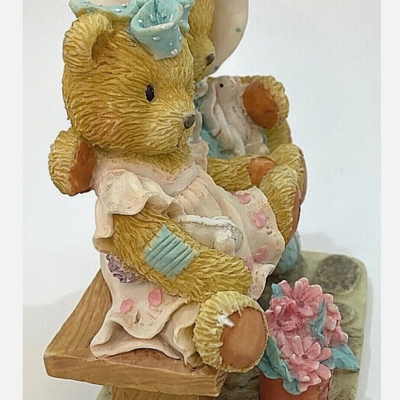 Cherished Teddies Tracie & Nicole Side By Side With Friends Figurine 911372 1992 - Picture 4 of 9